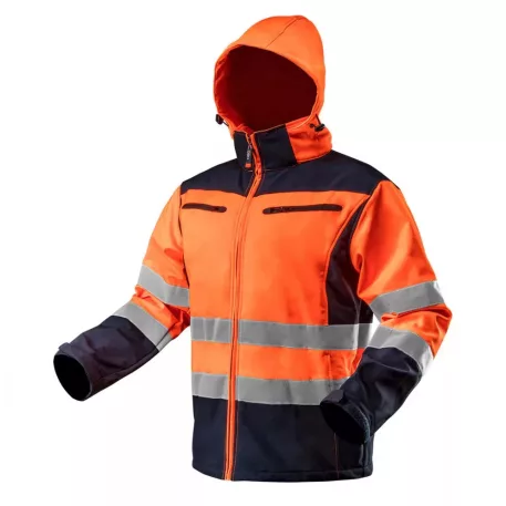 Láthatósági Dzseki Neo 81-701-S Softshell, Kapucnival, Narancssárga