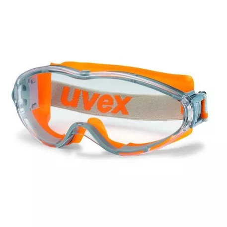 Uvex Ultrasonic Szemüveg, Narancs Gumipántos, Víztiszta Lencse