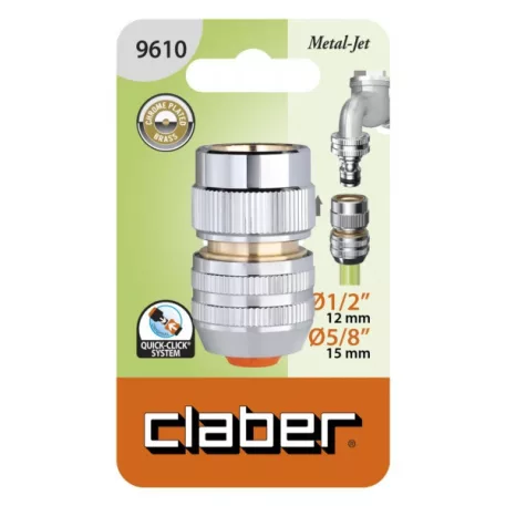 Csapcsatlakozó CLABER 9610 kuplungos 1/2''-5/8'' fém