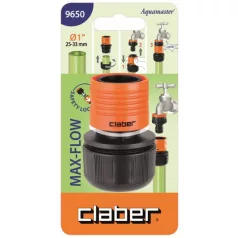   Gyorscsatlakozó CLABER 9650 1'' 25 mm-es tömlőhöz max-flow