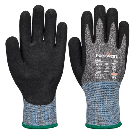 Portwest Vis-Tex Winter HR Cut nitril kesztyű (fekete M)