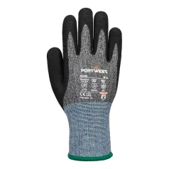 Portwest Vis-Tex Winter HR Cut nitril kesztyű (fekete XL)