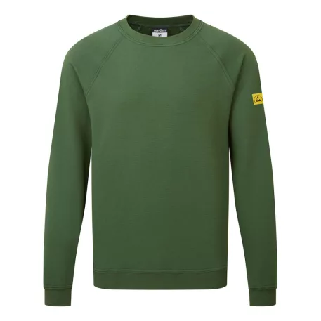 Portwest Antisztatikus ESD pulóver (erdőzöld, 3XL)