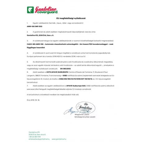 Cado-w6 visszahúzható zuhanásgátló (Fekete)