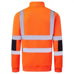 Portwest Hi-Vis cipzáras kötött pulóver (narancs XL)
