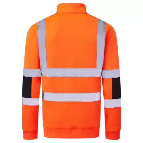 Portwest Hi-Vis cipzáras kötött pulóver (narancs 3XL)