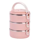 Ételhordó Magichome Lb933, 3 Részes, 1.5 L, Rózsaszín