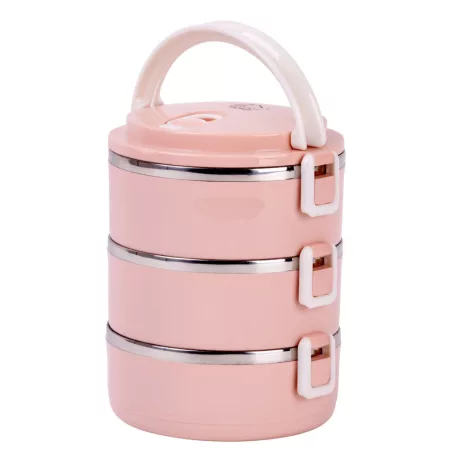 Ételhordó Magichome Lb933, 3 Részes, 1.5 L, Rózsaszín