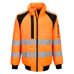   Portwest WX2 Hi-Vis 2 az 1-ben pilóta dzseki (narancs/fekete XL)