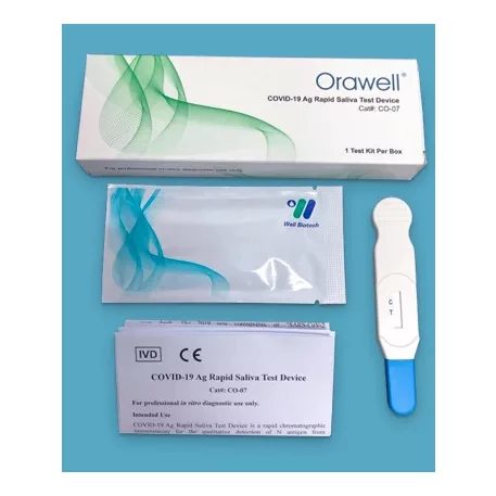 Well Biotech Orawell Covid-19 Antigén, Nyalókás, Egylépéses Gyorsteszt 1 db-os dobozban Csak Viszonteladóknak