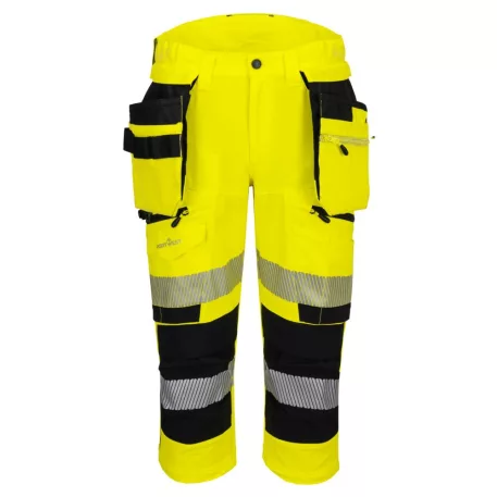 Portwest DX4 Hi-Vis 3/4-es nadrág (sárga/fekete 41/XL)