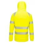 Portwest DX4 Hi-Vis 1/4 zippzáras kapucnis pulóver ( sárga / fekete XL)