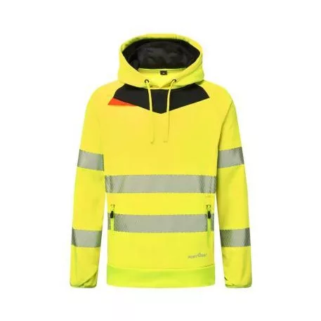 DX4 Hi-Vis kapucnis pulóver (Sárga 2XL)