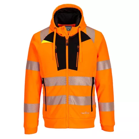 Portwest - DX4 Hi-Vis kapucnis pulóver (narancs/fekete S)