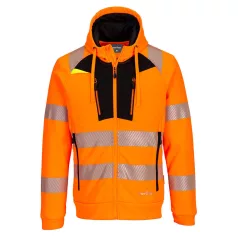 Portwest - DX4 Hi-Vis kapucnis pulóver (narancs/fekete XL)
