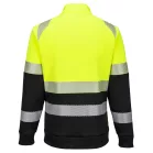 Portwest DX4 Hi-Vis Class 1 funnel nyakú cipzáras pulóver (sárga/fekete XXL)