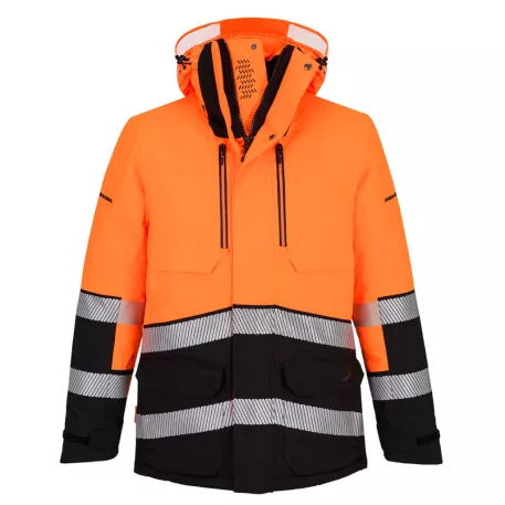 Portwest EV4 Hi-Vis Expedition Parka télikabát (narancs/fekete XL)