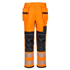   Portwest PW3 Modaflame lengőzsebes lángálló nadrág (narancs/tengerészkék 41/XL)
