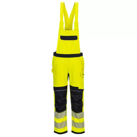Portwest PW3 Modaflame Hi-Vis lángálló kantáros nadrág (sárga/tengerészkék L)