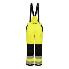   Portwest PW3 Modaflame Hi-Vis lángálló téli kantáros nadrág (sárga, XL)