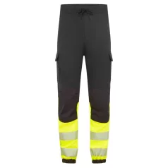   Portwest PW3 Modaflame Hi-Vis Class 1 lángálló jogger nadrág (fekete/sárga XL)