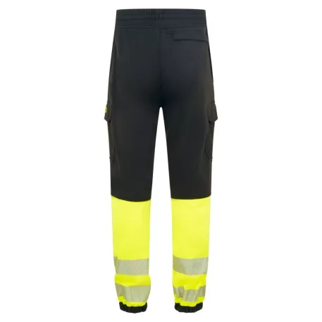Portwest PW3 Modaflame Hi-Vis Class 1 lángálló jogger nadrág (fekete/sárga XL)