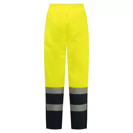 Portwest Bizflame Rain+ Hi-Vis Multi-norm kontraszt lángálló téli nadrág (sárga/tengerészkék XL)