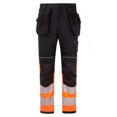   Portwest PW3 Modaflame Class 1 lángálló lengőzsebes nadrág (narancs/fekete 40/XL)
