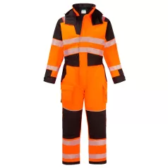   Portwest PW3 Modaflame Hi-Vis lángálló téli overál (narancs/fekete XL)