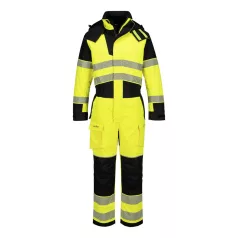   Portwest PW3 Modaflame Hi-Vis lángálló téli overál (sárga/fekete, XL)