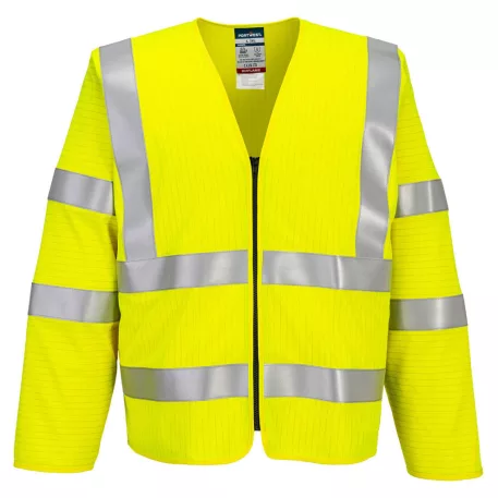 Portwest Bizflame Hi-Vis lángálló cipzáras mellény (L/XL)