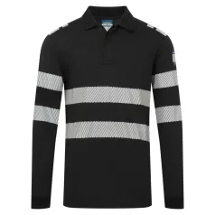 Portwest PW3 Modaflame lángálló pólóing (fekete XL)
