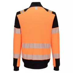   Portwest PW3 Modaflame Knit Hi-Vis lángálló cipzáras pulóver ( narancs/fekete XL)