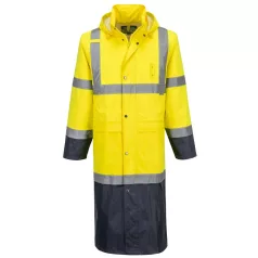   Portwest Hi-Vis esőkabát (122 cm) (sárga/tengerészkék XL)