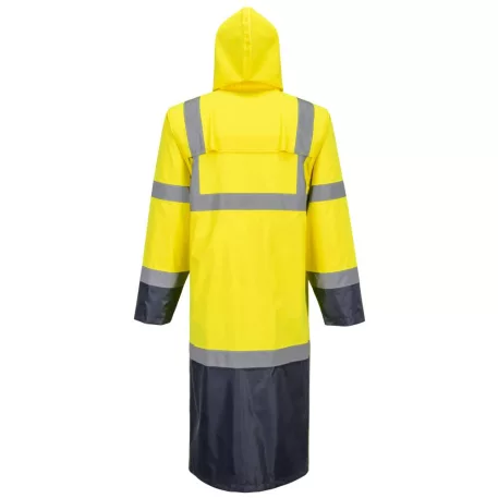 Portwest Hi-Vis esőkabát (122 cm) (sárga/tengerészkék XL)