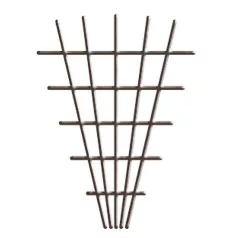 Növénytámasz 145x5x75 cm, 4 /4,7 mm, Barna