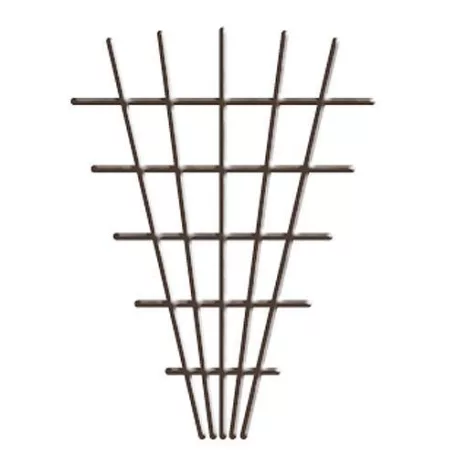 Növénytámasz 145x5x75 cm, 4 /4,7 mm, Barna