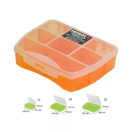 Csavartartó Patrol Domino 12-es 120x100x30 mm Narancs