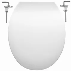 Wc Ülőke Tető Mdf Fehér Rozsdamentes Acél Zsanérral