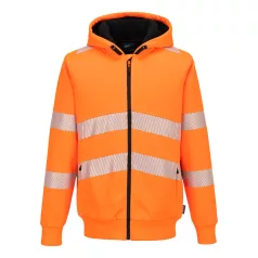Portwest PW321 Hi-Vis téli cipzáras pulóver (narancs XL)