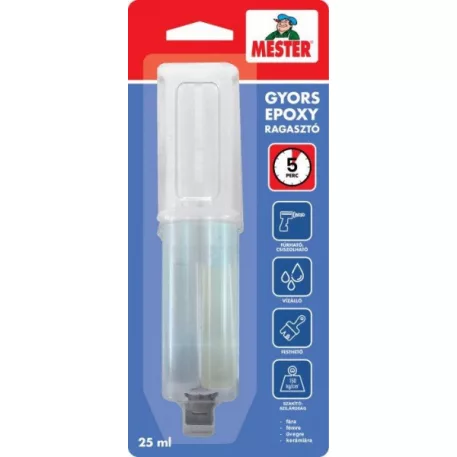 Mester Ragasztó Epoxy Gyors 2X12,5 ml Kétkomponensű 