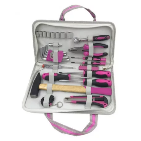 Szerszám készlet 32 db rózsaszín