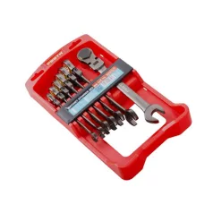   Csuklós racsnis kulcs készlet 7 db CrV Festa 10-19mm 72 fog