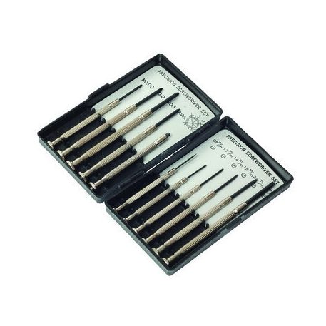 Órás csavarhúzó készlet 11 db. - 1,0 mm, 1,2 mm, 1,4 mm, 1,8 mm, 2,4 mm, 3,0 mm, ph00, ph0, ph1