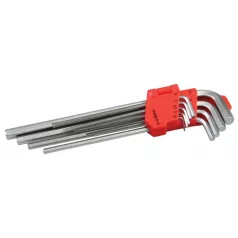   Imbuszkulcs készlet CrV Long 9 db., 1,5, 2, 2,5, 3, 4, 5, 6, 8, 10 mm