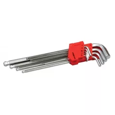   Imbuszkulcs készlet CrV Long 9 db. - 1.5, 2, 2,5, 3, 4, 5, 6, 8, 10 mm