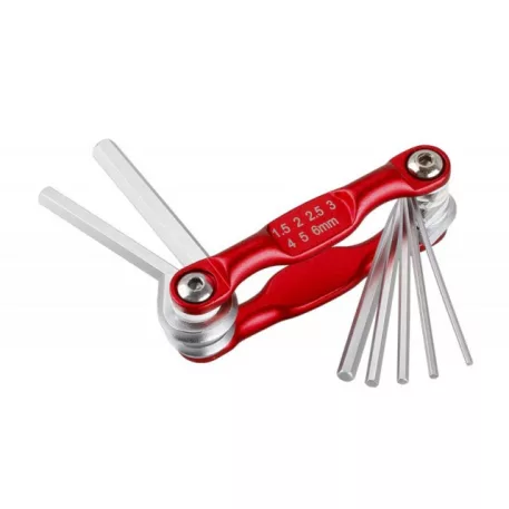 Imbuszkulcs készlet, összecsukható 1,5-6 mm