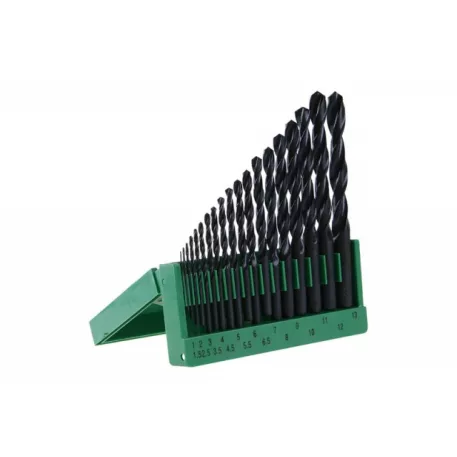 HSS fúrószár készlet fémhez 1-13 mm, 19 db.