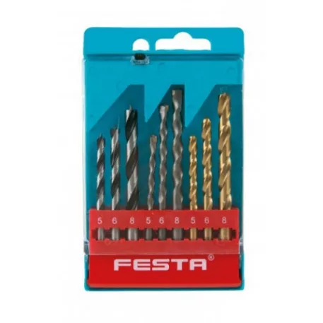 Fúrószár készlet 9db fához, fémhez, betonhoz