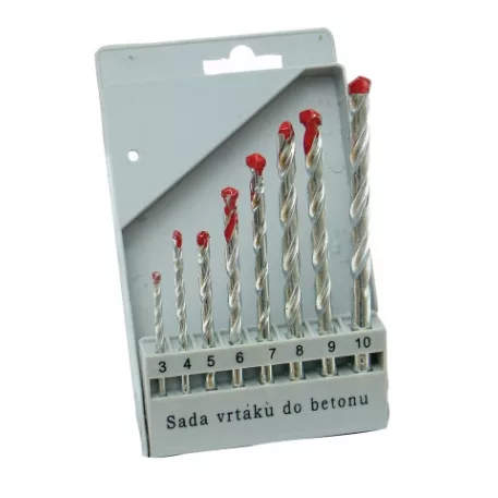 Kőzetfúró készlet 3-10 mm, 8 db.